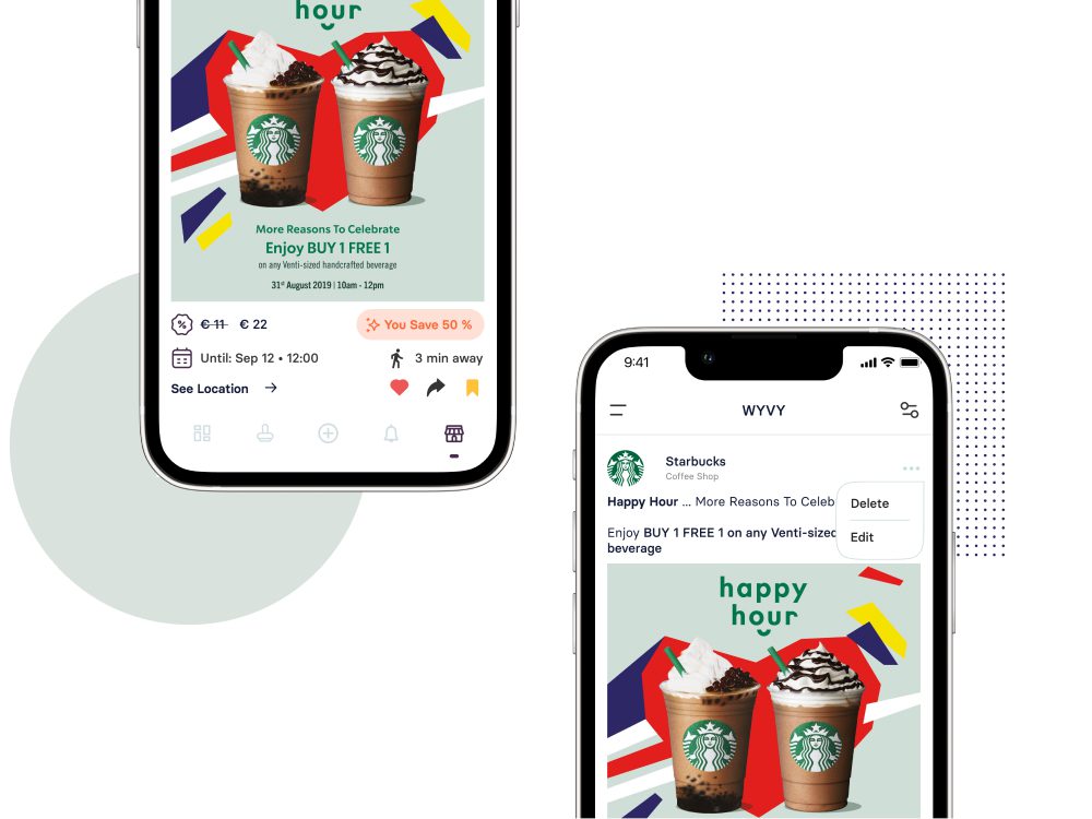 WYVY | Deals & Loyalty Program App | Advertise to those who are most likely to make a purchase.